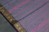 Pale Lavender Poly Cotton Saree with Woven Gold-Thread Border and Butta Motifs Saree JCS Fashions