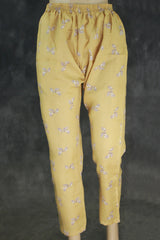 Mustard Yellow Cotton Kurta Set for Women