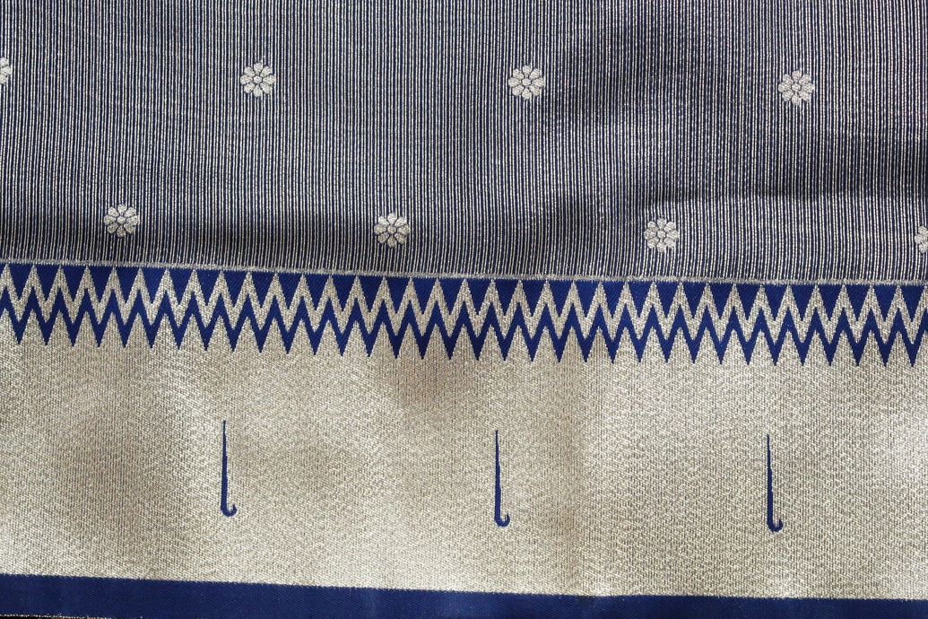 Paithani Tissue Fabric Saree, Full body weaving zari work, saree comes with blouse