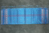 Blue Vaazhai Naar (Banana Pith) Saree with Copper Zari Border and Small Buttas