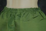Mehendi Green Rayon Silk 3-Piece Kurti Set with Lined Elastic Pant & Zari Cotton Dupatta