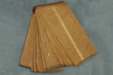Mustard Silk Cotton Saree with Zari Border and Blouse Piece, Border Less Look