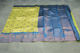 Green Kubera Pattu Saree with Pallakku Border and Matching Blouse