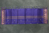 Vaazhai Naar (Banana Pith) Purple Saree with Gold Zari Border and Small Buttas