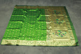 Mehendi Green Paithani Pure Silk Peacock Design Pallu Saree with Zari Woven Border
