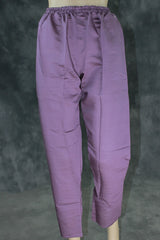 Purple Roman Silk 3-Piece Embroidered Kurti Set with Bead Handwork, Elastic Pants & Digital Dupatta Kurti JCS Fashions