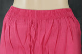 Pink Cotton 3-Piece Kurti Set with V-Neck Work, Elastic Pant & Chiffon Dupatta