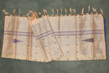 Peach Vaazhai Naar (Banana Pith) Borderless Saree with Small Butta and Full Body Design