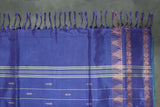 Vaazhai Naar (Banana Pith) Saree with Zari Border and Buttas - Light Green with Purple Pallu