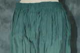 Dark Green Roman Silk 3-Piece Kurti Set with Elastic Pant, Side Pocket & Digital Dupatta