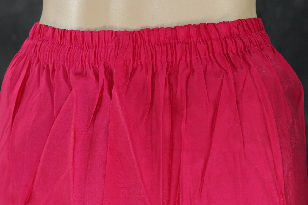 Roman Silk Pink Embroidered 3-Piece Salwar Suit with Organza Dupatta and Elastic Pants Kurti JCS Fashions