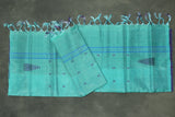 Sea Green Vaazhai Naar (Banana Pith) Handloom Saree with Small Butta - Borderless Traditional Saree