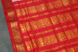 Pink Silk Cotton Saree with Thick Golden Zari Border, Full-Body Buttas and Grand Pallu Saree JCS Fashions
