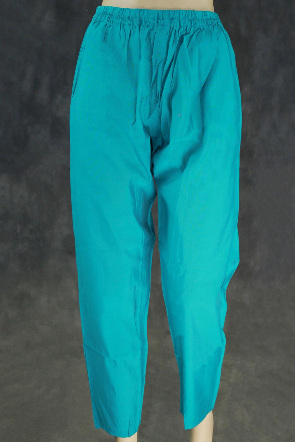 Teal Blue Roman Silk 3-Piece Kurta Set with Embroidered V-Neck and Dupatta