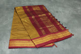 Silk cotton sarees with grand pallu and thick Zari border both sides. Full body small butties. With blouse Saree JCS Fashions
