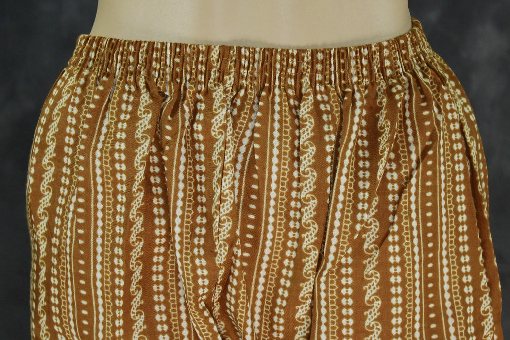 Golden Brown Cotton Kurta Set with Printed Design