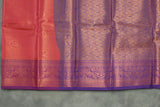 Red Pink Bridal Kumbh Bakasara Pattu Saree with Full Body Zari Work and Traditional Border