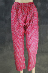 Pink Cotton Printed Kurti and Elastic Pant Set – 2-Piece Ethnic Wear