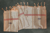 Peach Vaazhai Naar (Banana Pith) Saree with Small Butta - Borderless Traditional Saree