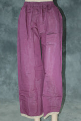 Dark Purple Roman Silk Kurti Palazzo Set with Banarasi Dupatta, Embroidered Beads & Handwork Neck Design