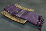 Purple Vaazhai (Banana Pith) Saree with Golden Zari Border and Small Butta - Includes Blouse Piece