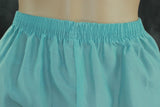 Pastel Blue Roman Silk 3-Piece Kurti Set with V Neck, Elastic Pant & Organza Zari Dupatta