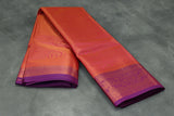 Red Pink Bridal Kumbh Bakasara Pattu Saree with Full Body Zari Work and Traditional Border