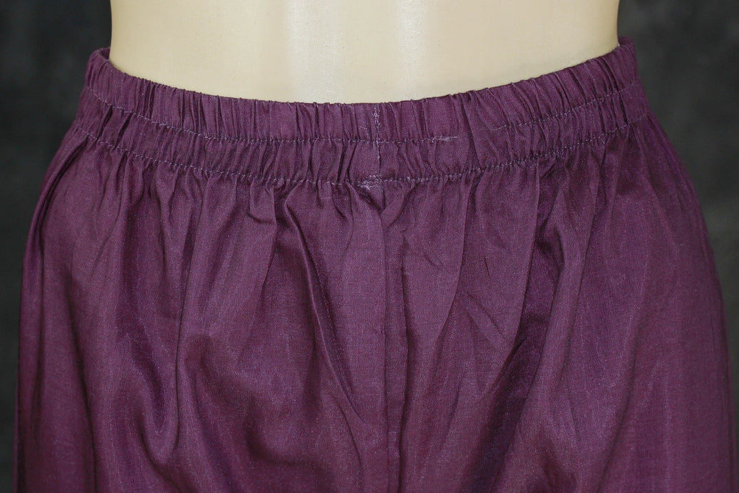 Purple Designer Crepe 3-Piece Salwar Set with Stone & Mirror Embroidery and Gold Coin Hangings