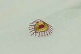 Pure Kerala Cotton White Saree with Gold Zari Peacock Embroidery Pallu – Blouse Piece Included