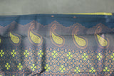 Green Kubera Pattu Saree with Mango Design Border and Matching Blouse