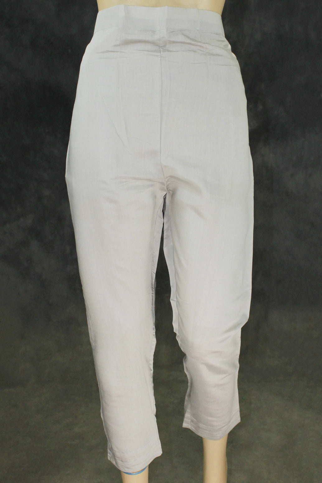 Light Grey Organza Kurti with Pink Khatli Work & Border Dupatta, Roman Silk Bottom 3-Piece Salwar Set