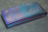 Bridal Kubera Pattu Silk Saree in Blue with Grand Pallu and Full Body Zari Work, Matching Blouse