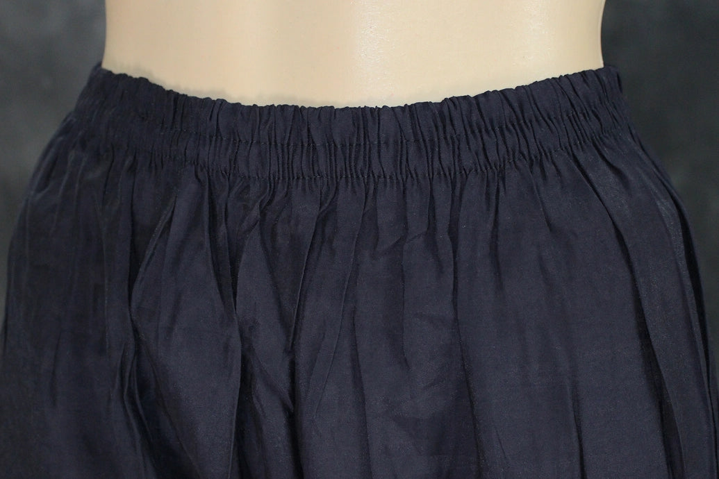 Black Embroidered Roman Silk 3-Piece Kurti Set with Organza Dupatta and Elasticated Pants Kurti JCS Fashions