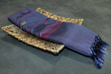 Vaazhai Naar (Banana Pith) Saree in Navy Blue and Orange with Zari Design Border, Full-Body Buttas and Blouse Piece
