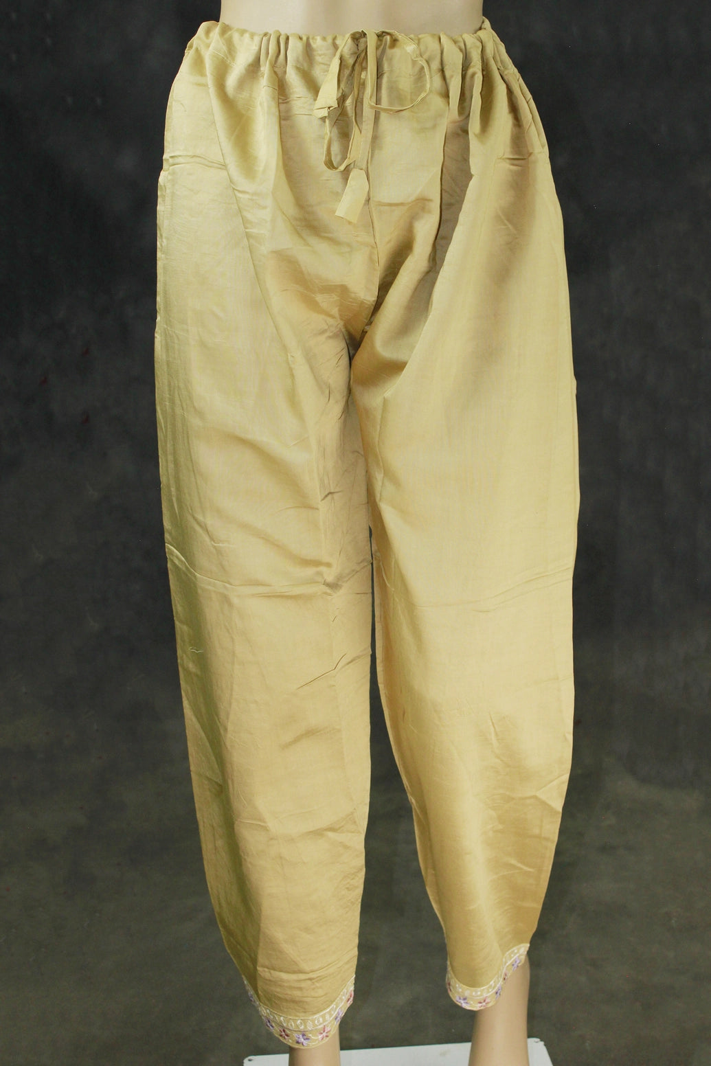 Pastel Yellow 3-Piece Salwar Kurti Set with Chiffon Dupatta, Stone Work Kurti and Elastic Pant