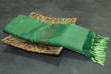 Leaf Green Vaazhai Naar (Banana Pith) Saree with Zari Border and Small Butta