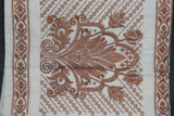 Pure Kerala Cotton White Saree with Copper Zari Peacock Embroidery and Blouse Piece