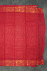 Sungudi Cotton Checked Saree in Yellow with Peacock Gold-Tone Zari Double Border Saree JCS Fashions