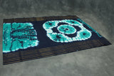 Teal Green Bandhani Sungudi Cotton Saree with Navy Zari-Striped Border Saree JCS Fashions