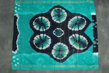 Bandhani Sungudi Cotton Saree with Golden Zari Border-Navy Blue & Teal Saree JCS Fashions