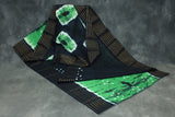 Green Sungudi Cotton Bandhani Saree with Golden Zari Border- 5.5m Saree JCS Fashions