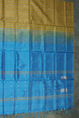 Royal Blue Vaazhai Naar (Banana Pith) Woven Saree with Small Butta Motifs