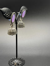 Oxidized Silver Jhumka Earrings for Women - Stylish Traditional Jewelry Jewelry JCS Fashions