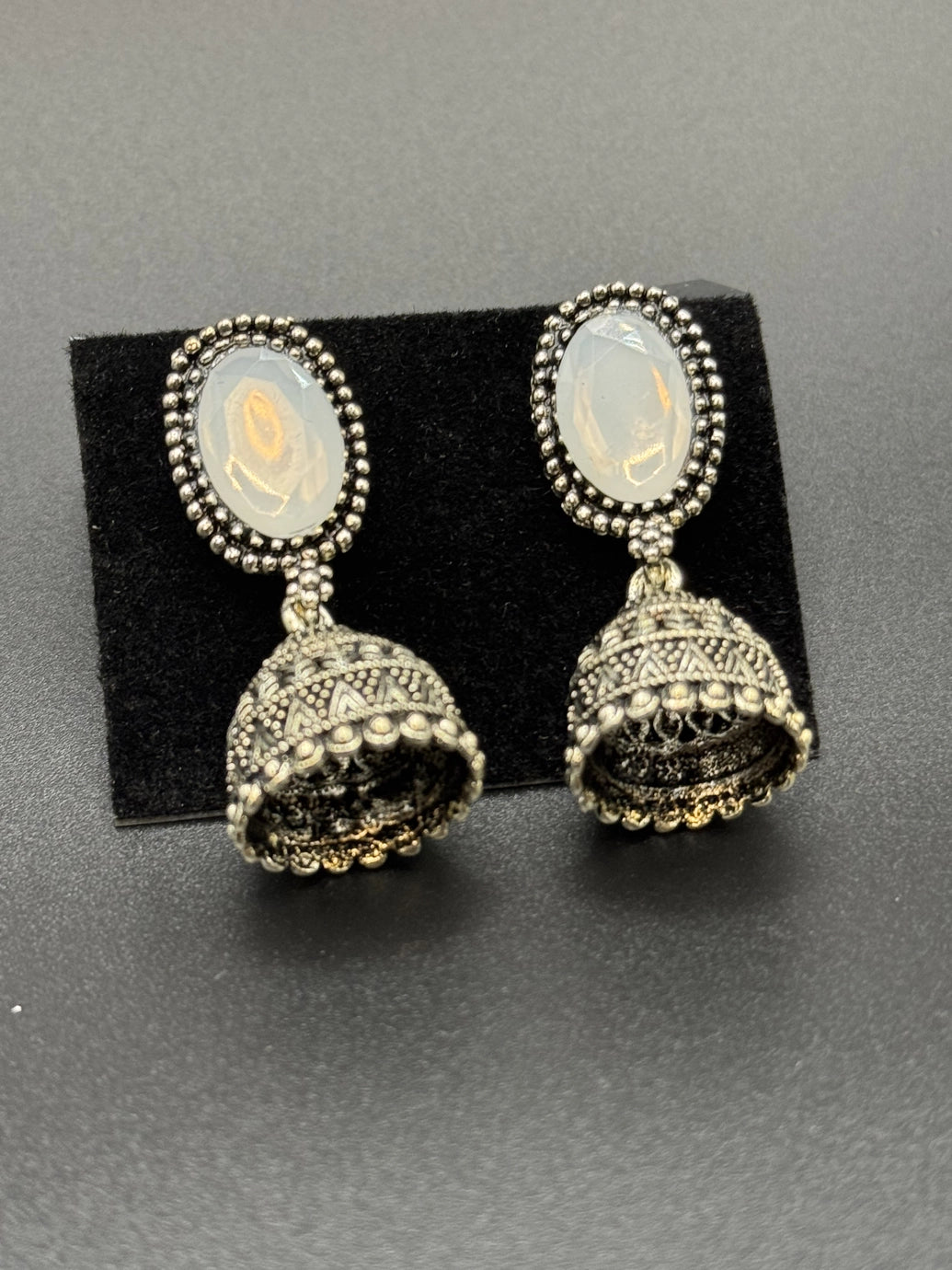 Oxidized Silver Jhumka Earrings for Women - Stylish Traditional Jewelry Jewelry JCS Fashions