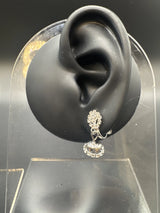Silver-Tone Clip-On Crystal Rhinestone Drop Earrings for Women - Non-Pierced Vintage Bridal & Party Jewellery Jewelry JCS Fashions