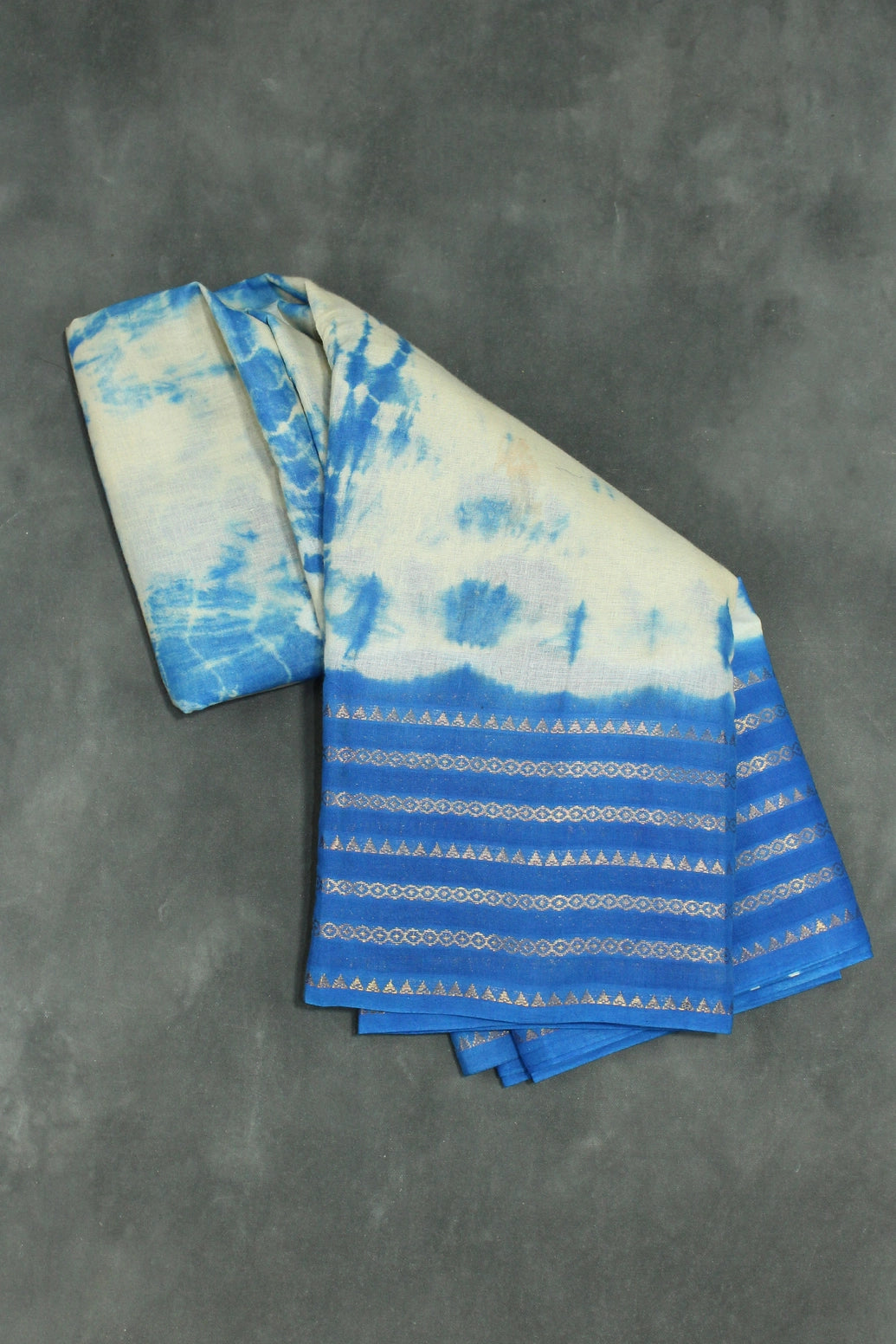 Pure Sungudi Cotton Bandhani Saree with Golden Zari Border - 5.5m Saree JCS Fashions
