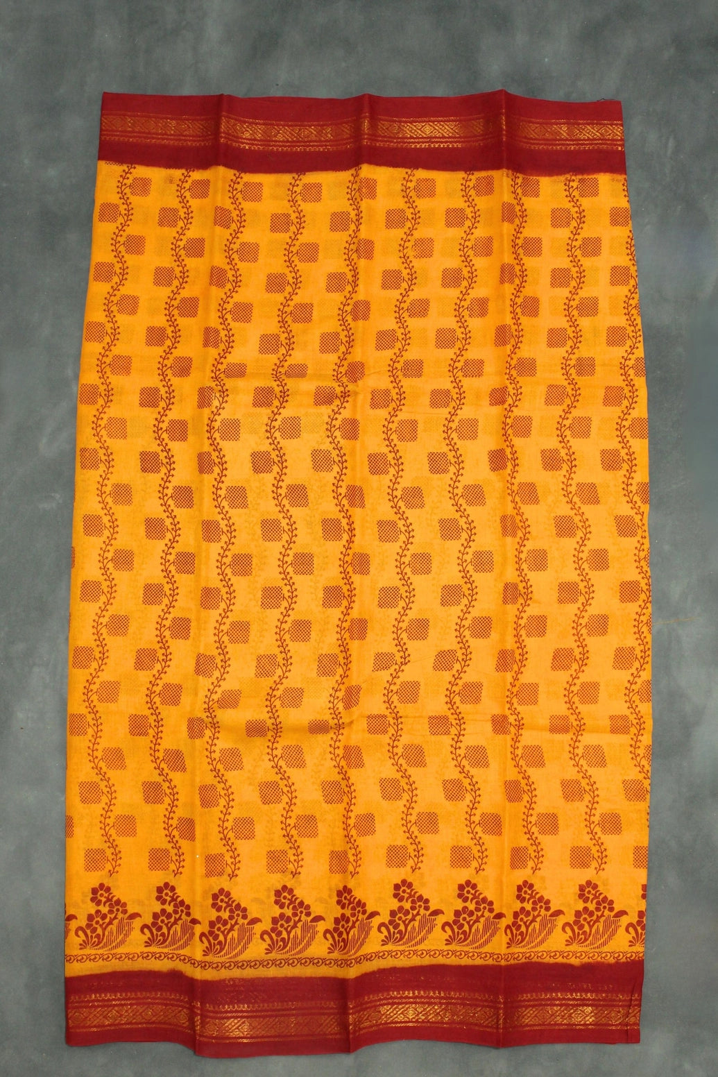 Floral Poly Cotton Saree for Daily and Festive Wear - Soft and Lightweight, 5.5 Meters Saree JCS Fashions