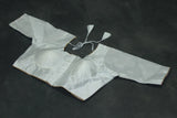 Readymade Padded White Raw Silk Blouse - Elbow Sleeve with Back Knot Blouse JCS Fashions