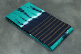 Teal Green Bandhani Sungudi Cotton Saree with Navy Zari-Striped Border Saree JCS Fashions