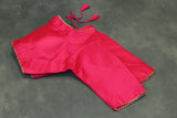 Pink Raw Silk Readymade Padded Blouse - Elbow Sleeve, Back Knot Blouse JCS Fashions